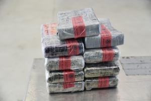 Packages containing nearly 22 pounds of cocaine seized by CBP officers at Laredo Port of Entry.